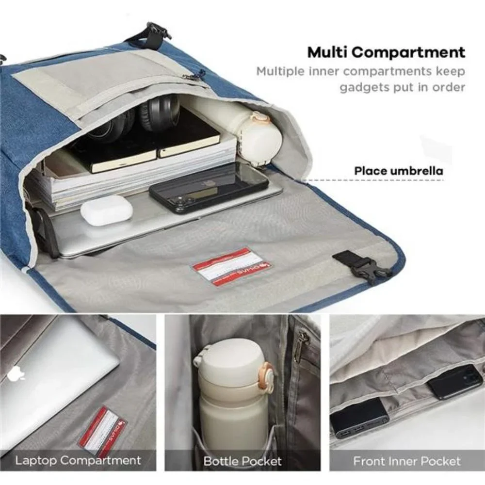 Messenger Bag for Women Canvas 15.6 Inch Laptop Satchel Computer Briefcase